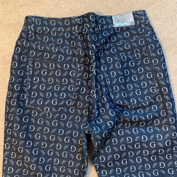 GUESS vtg All Over Logo High Waisted Denim - Picture 6 of 9